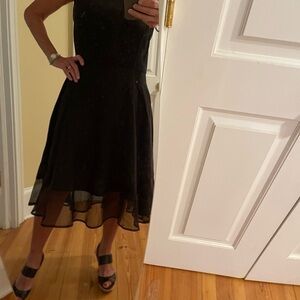 Vintage Karen Warren beautiful black dress made in USA 🇺🇸